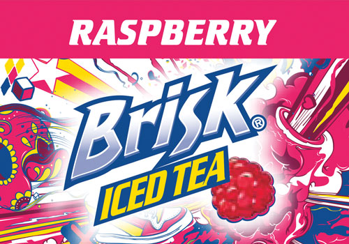 raspberry brisk tea cans
